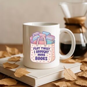 Charming White Mug with “I Bought More Books” design